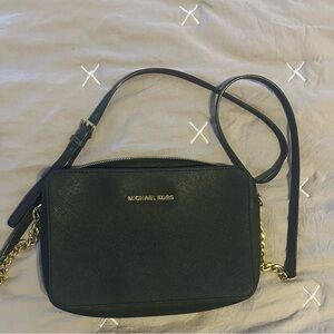 Micheal kors Jet Leather Crossbody Bag
